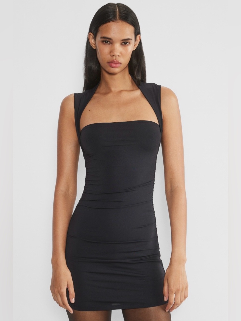 Aritzia Contour Flourish Mini Dress Small Black